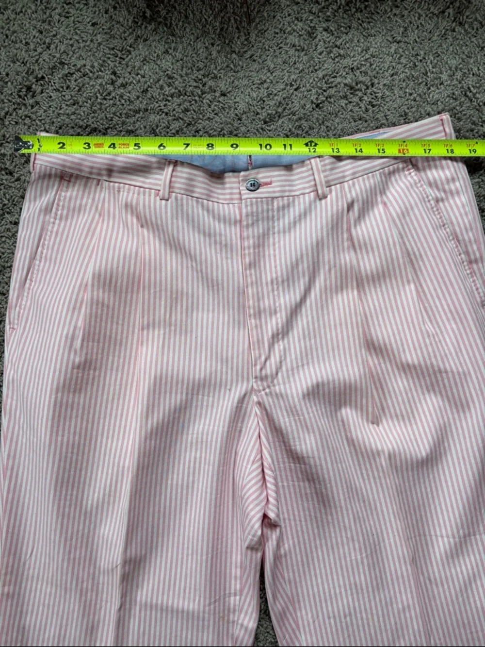 Pescarolo pleated seersucker trousers in pink and white
